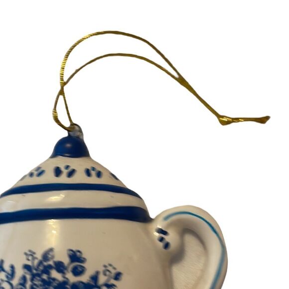 Vintage Christmas Teapot Teacup Ornament - Picture 12 of 13